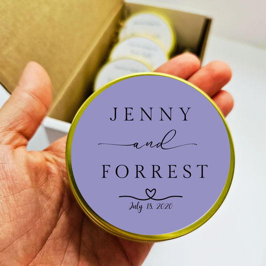 PERSONALIZED NAMES AND DATE WEDDING CANDLE