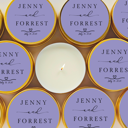 PERSONALIZED NAMES AND DATE WEDDING CANDLE