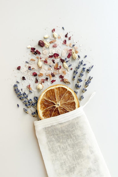 COTTON BATH BAG FOR SOAKS