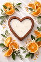 ORANGE SLICES WOODEN CANDLE