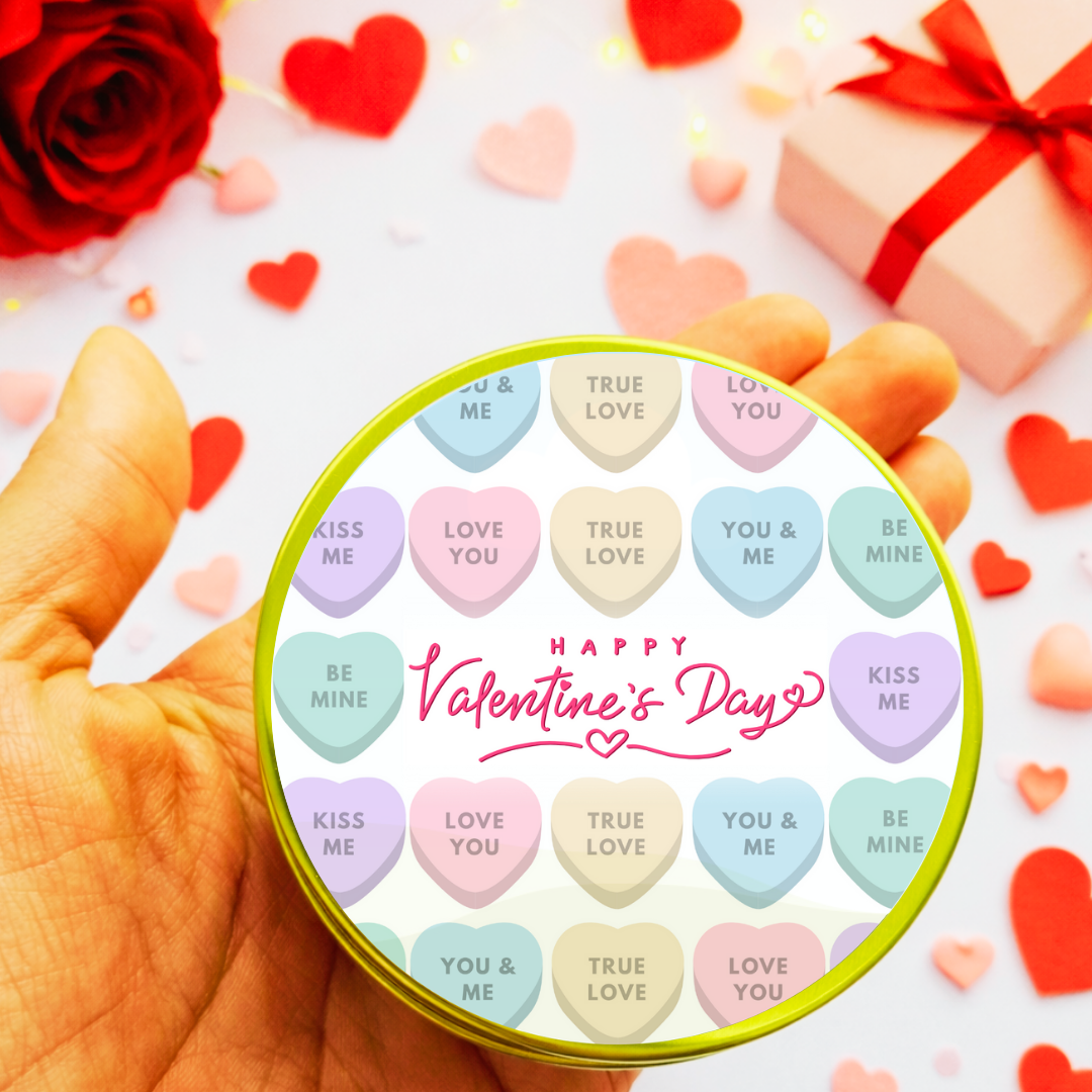 BE MINE CANDY HEART CANDLES