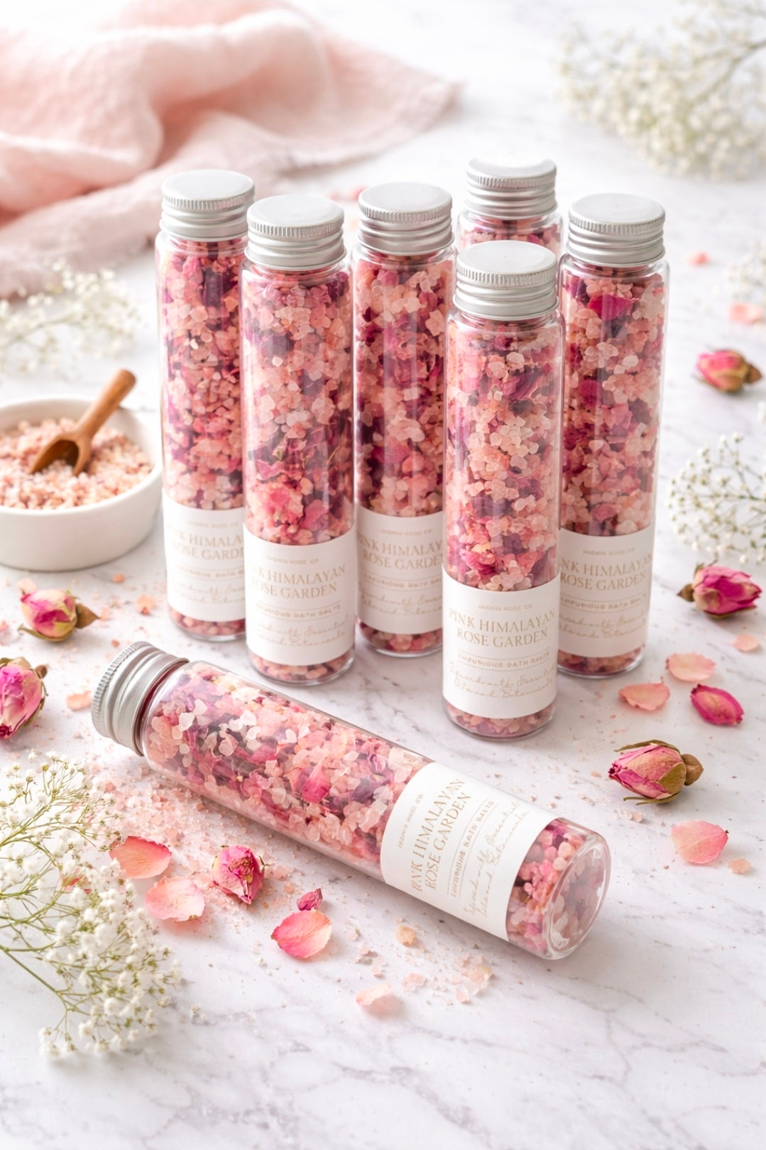 PINK HIMALAYAN SEA SALT WITH ROSE PETALS