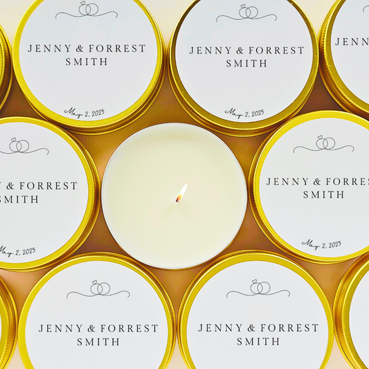 CUSTOMIZED WEDDING NAMES AND DATE CANDLE
