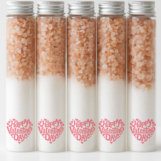 HAPPY VALENTINES DAY HEART THEMED BATH SALTS